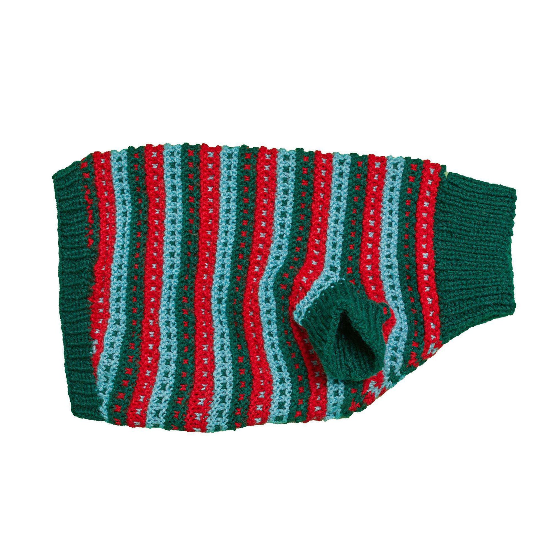 Free Red Heart Stylish Knit Dog Sweater Pattern