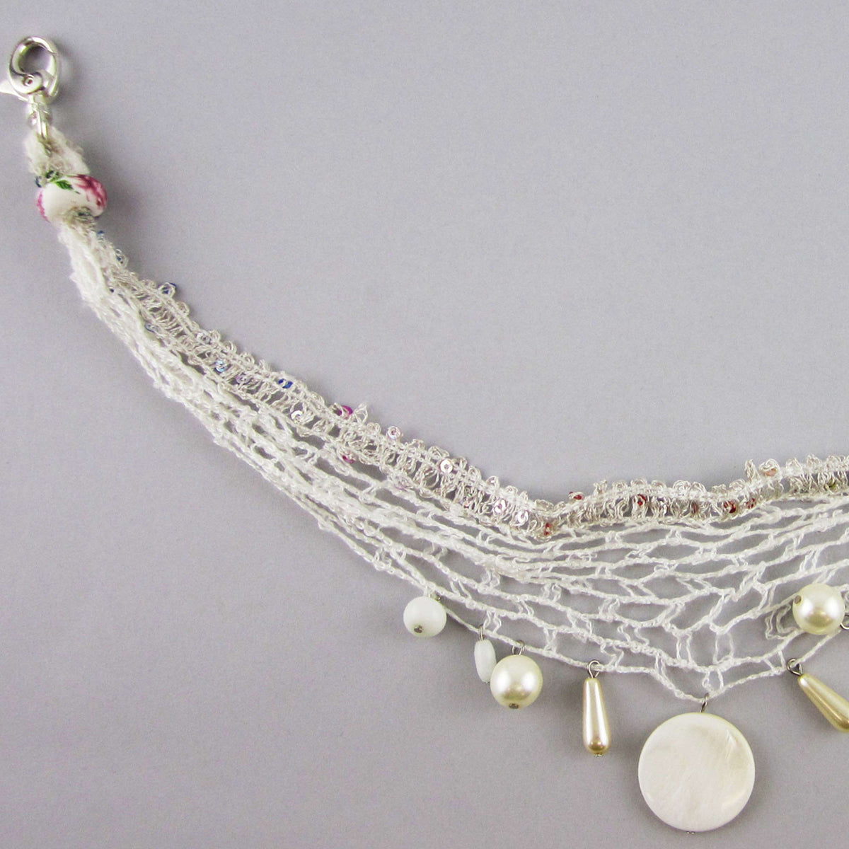 Craft Necklace made in Red Heart Boutique Yarn