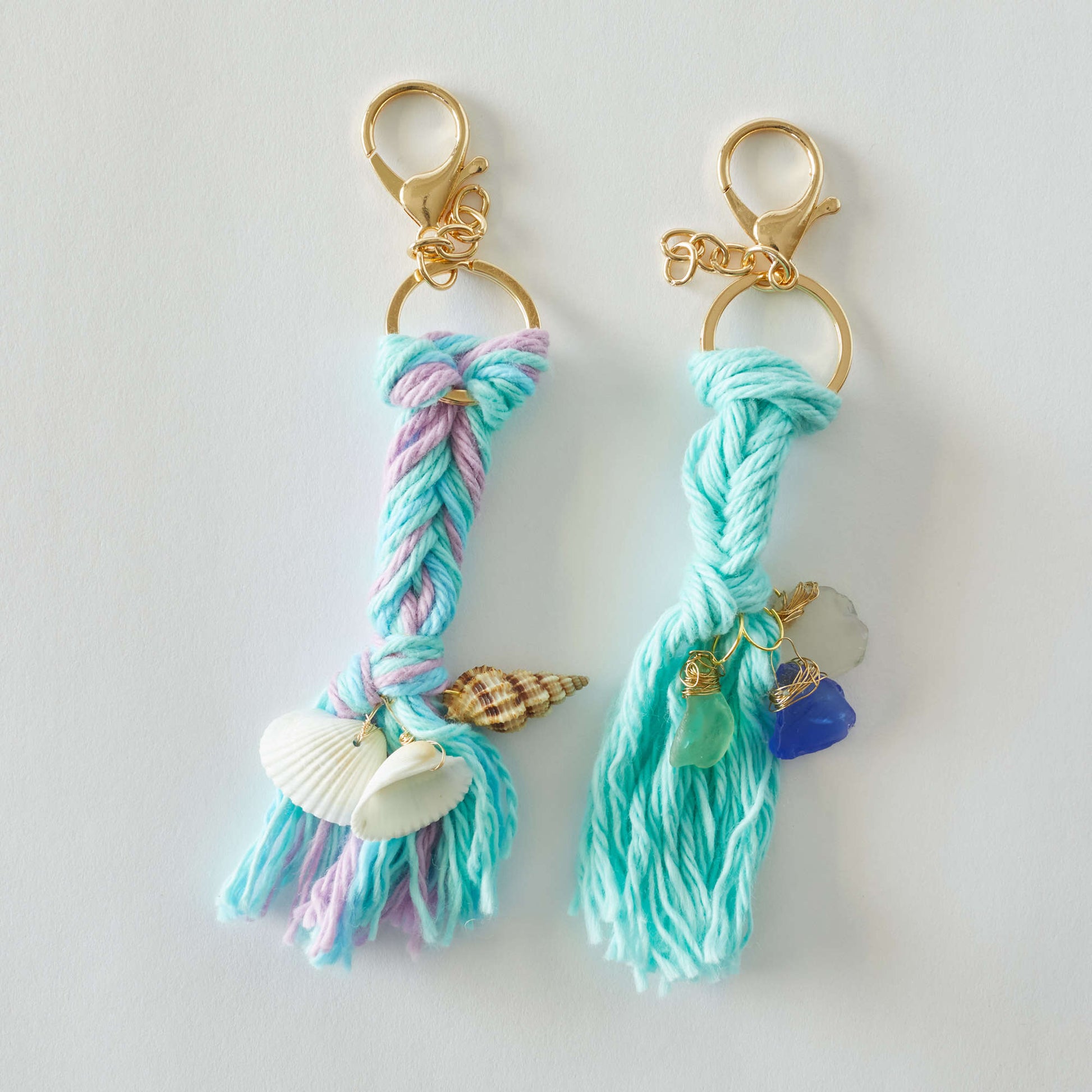 Free Red Heart Mermaid Tails Keychains Craft Pattern