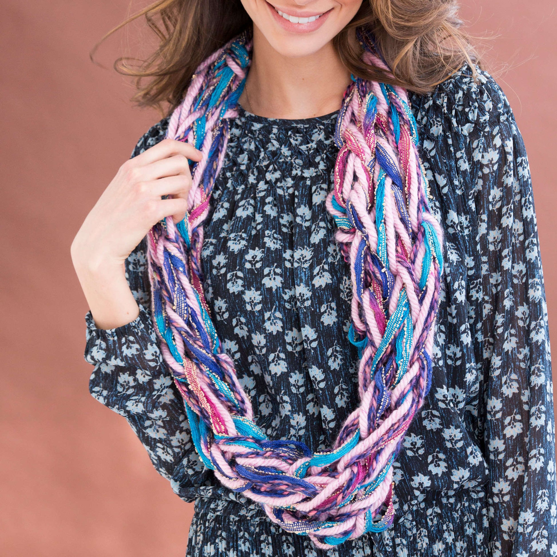 Free Red Heart Arm-Knit Chic Cowl Pattern