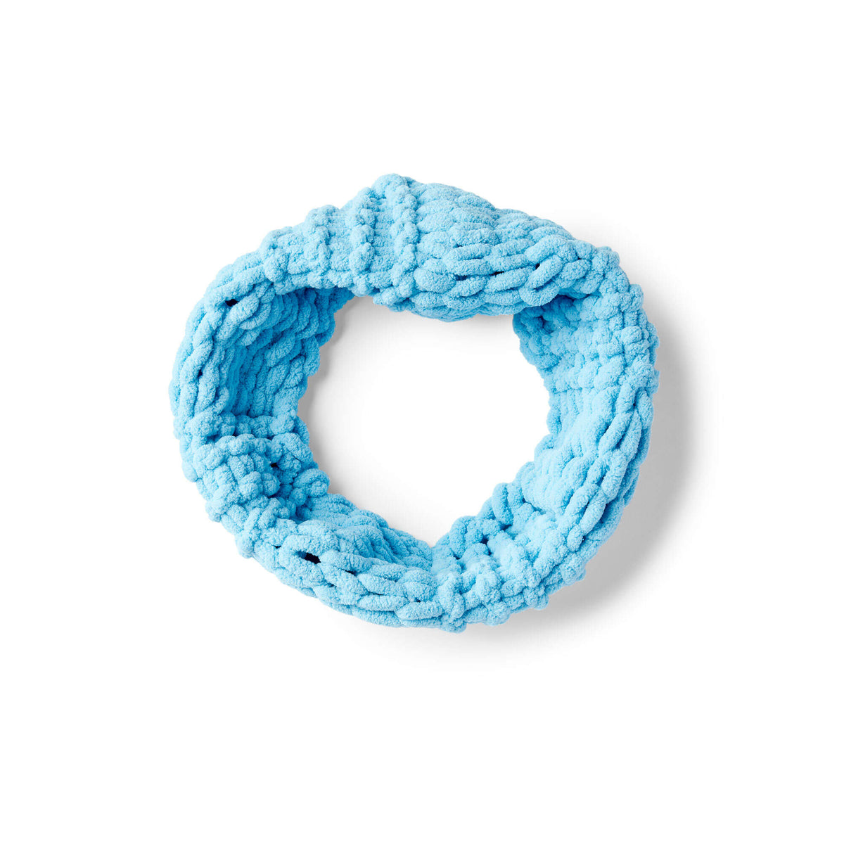 Craft Cowl made in Red Heart Loop-It Yarn