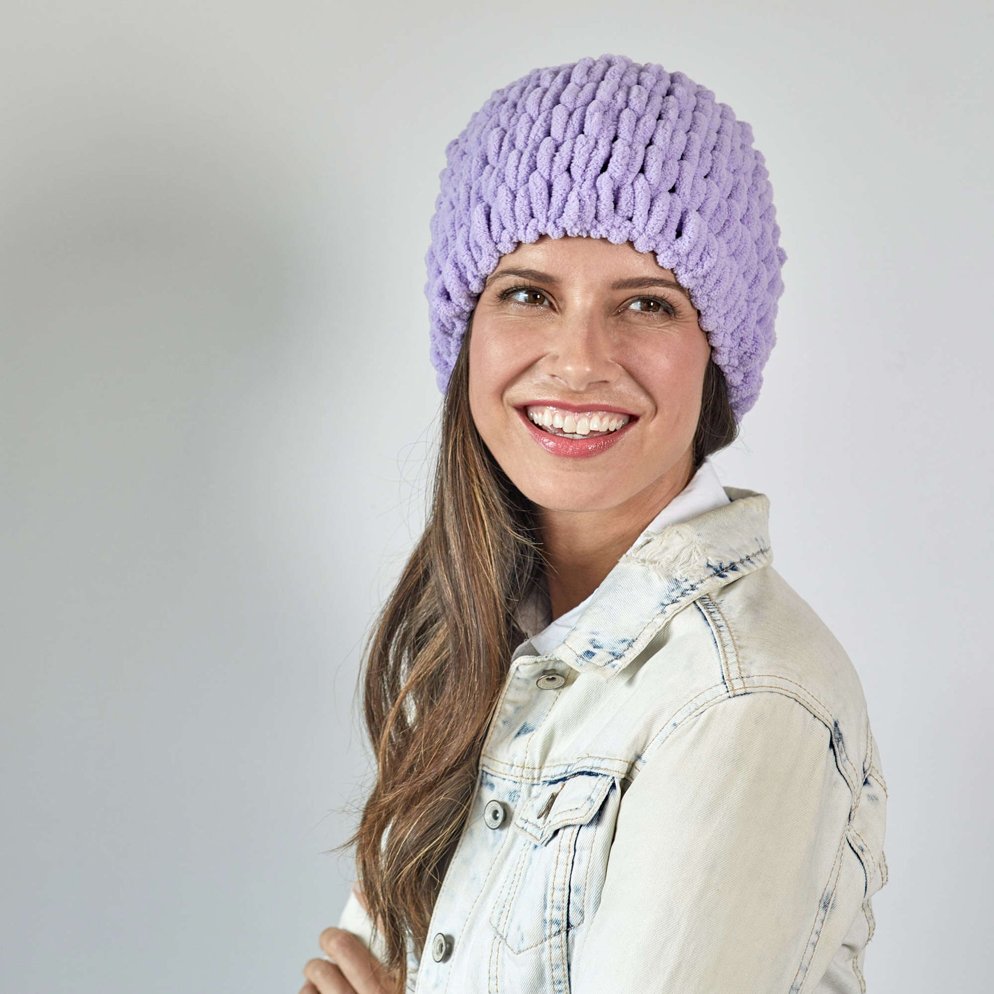 Free Red Heart Finger Looping Beanie Craft Pattern