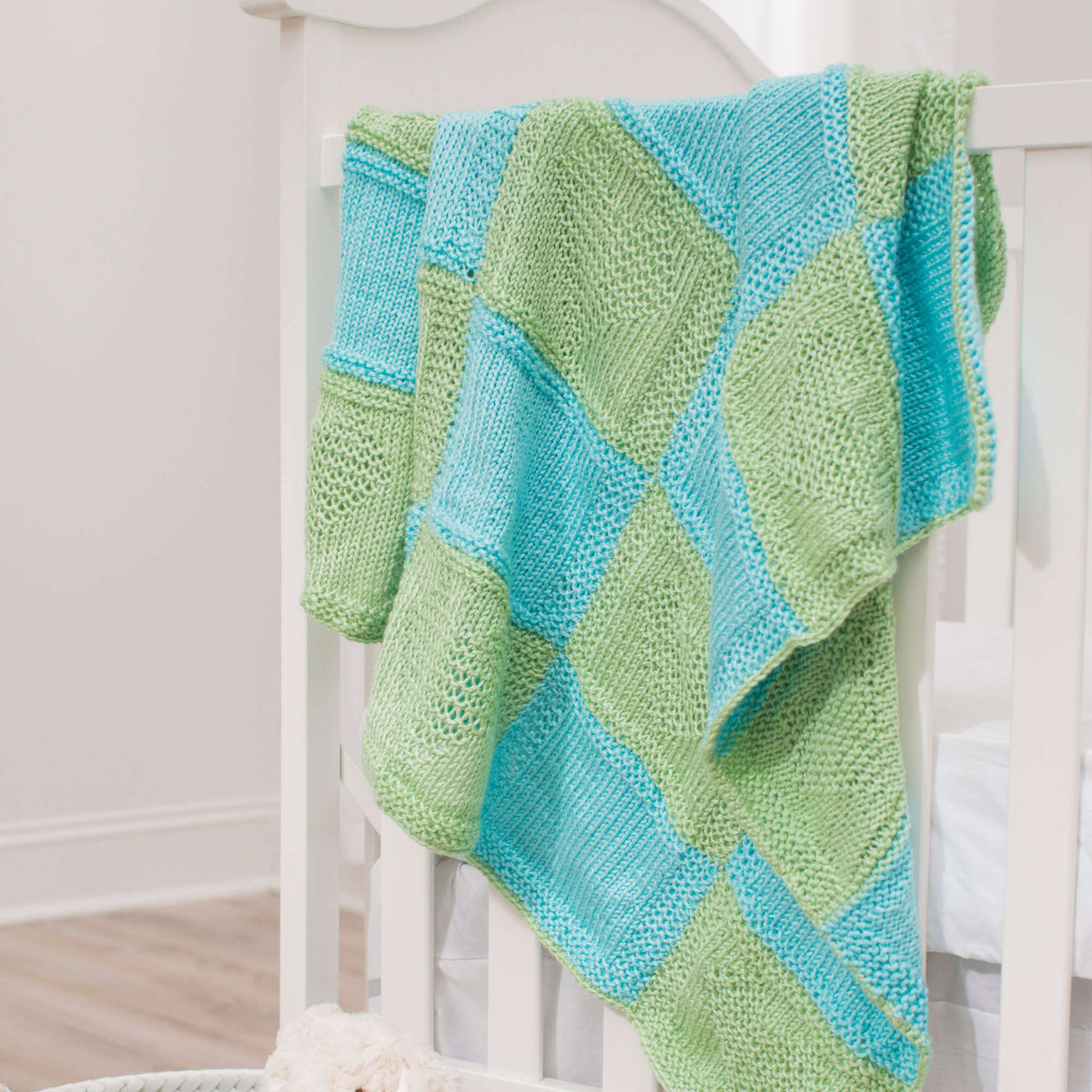 Craft Blanket made in Red Heart Soft Baby Steps Yarn