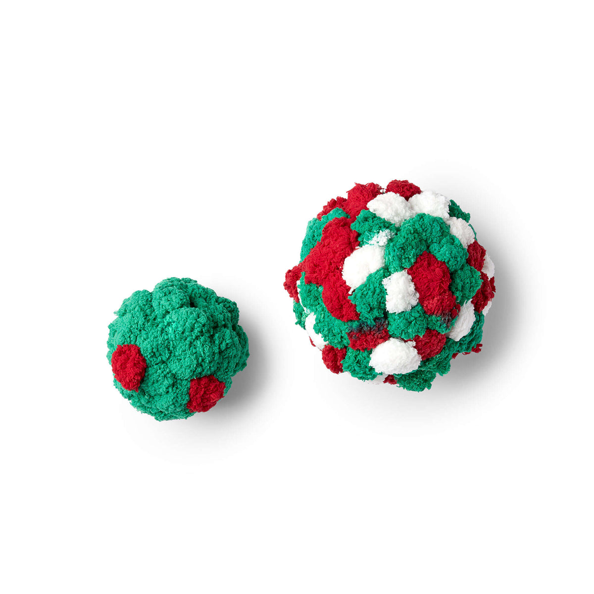 Craft Christmas Décor made in Red Heart Pomp-a-Doodle Yarn