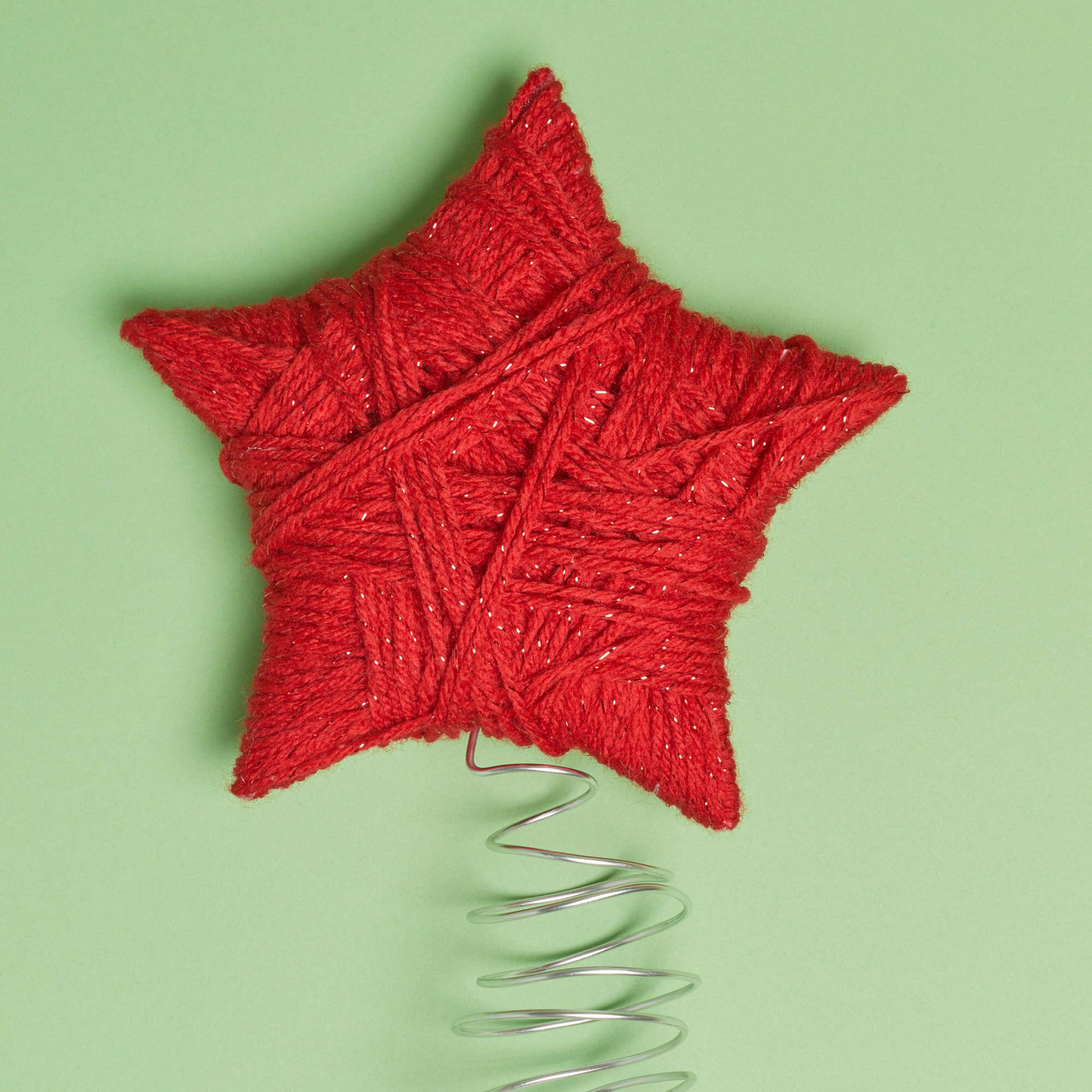 Free Red Heart Crafty Star Tree Topper Pattern