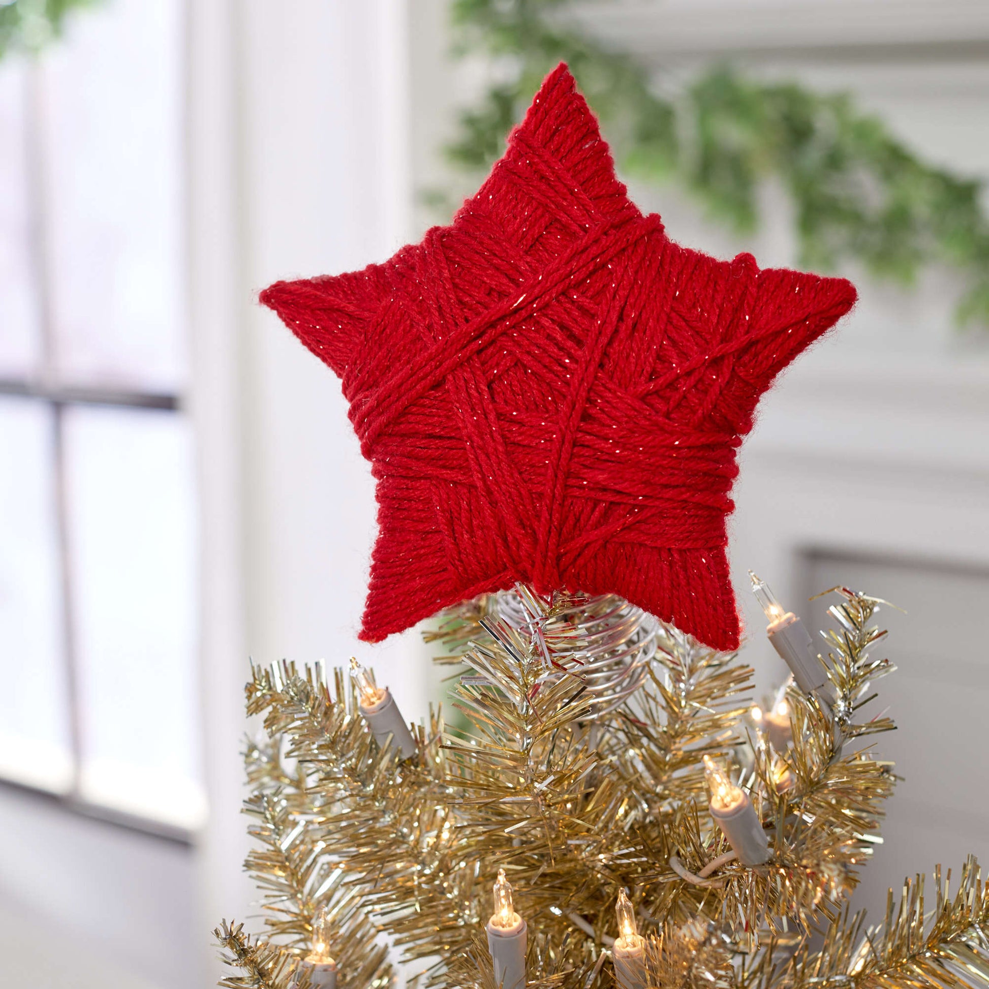 Free Red Heart Crafty Star Tree Topper Pattern