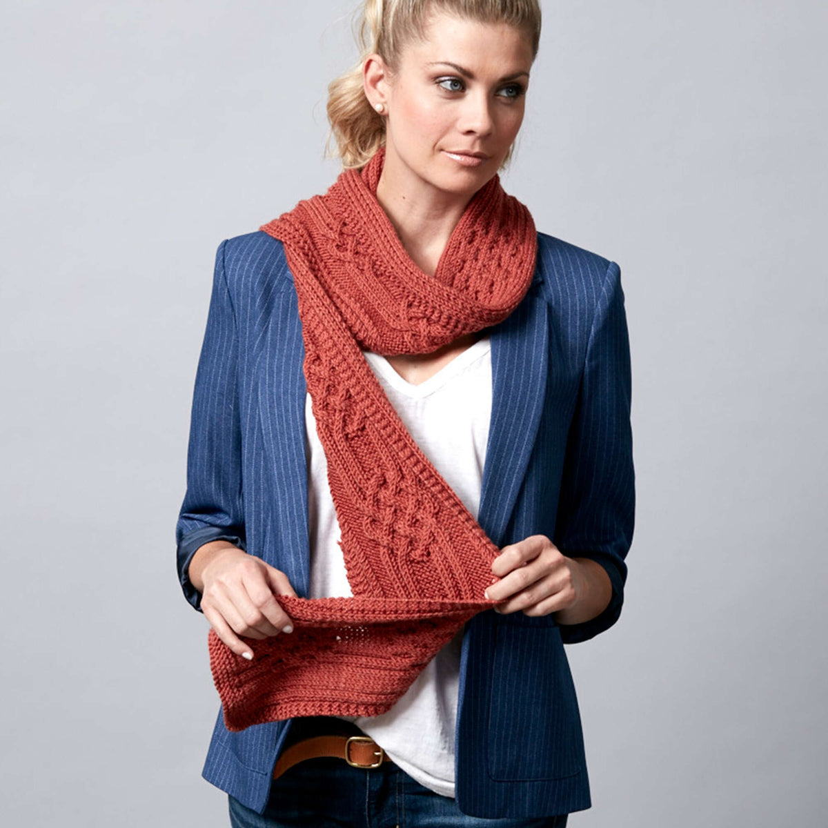 Knit Scarf made in Sugar Bush Bliss yarn