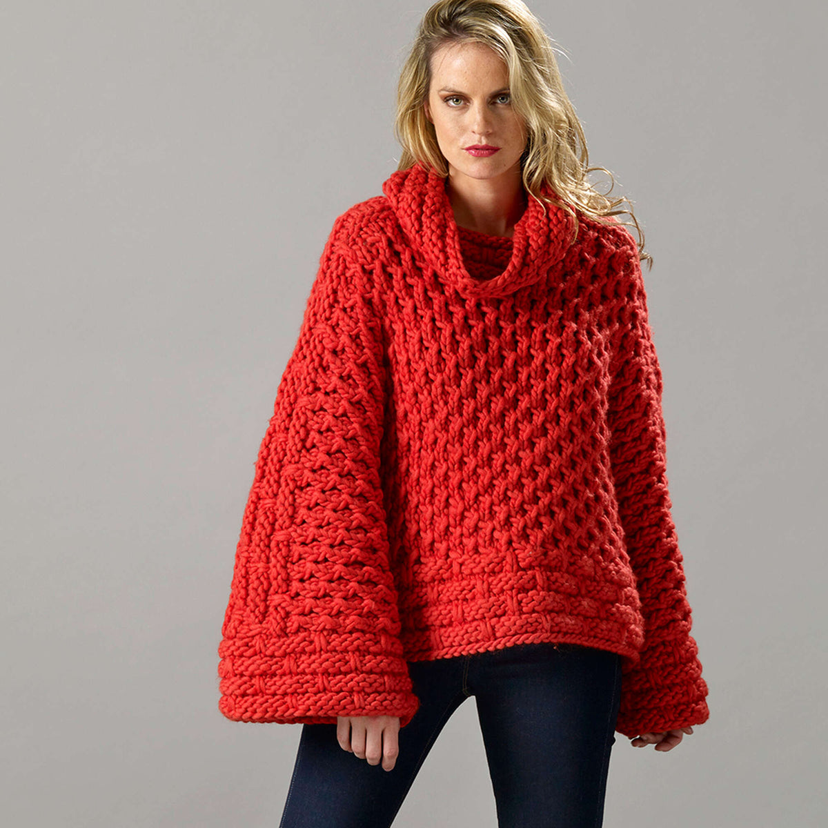 Knit Sweater made in Sugar Bush Chill yarn