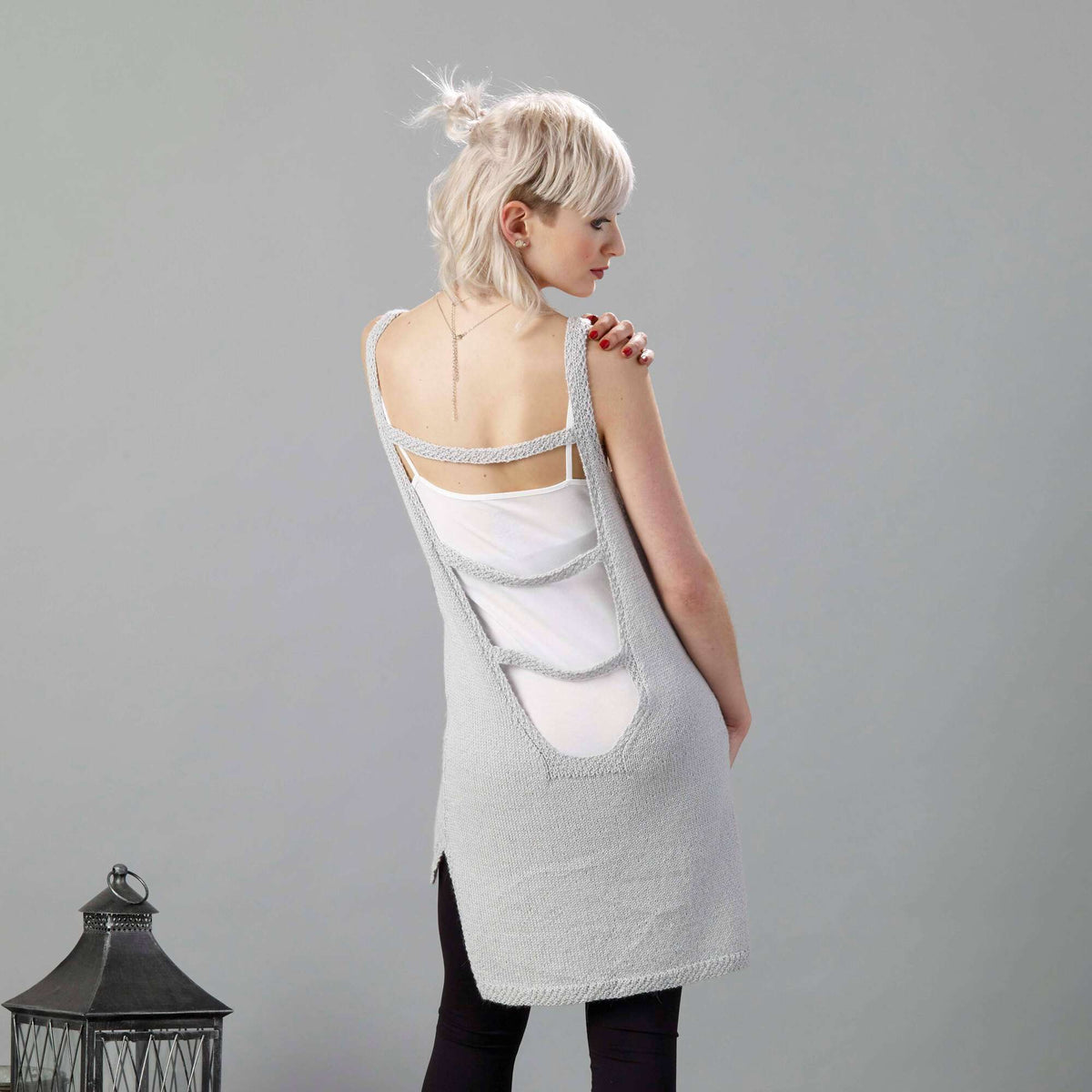 Knit Tank Top made in Sugar Bush Nanaimo yarn