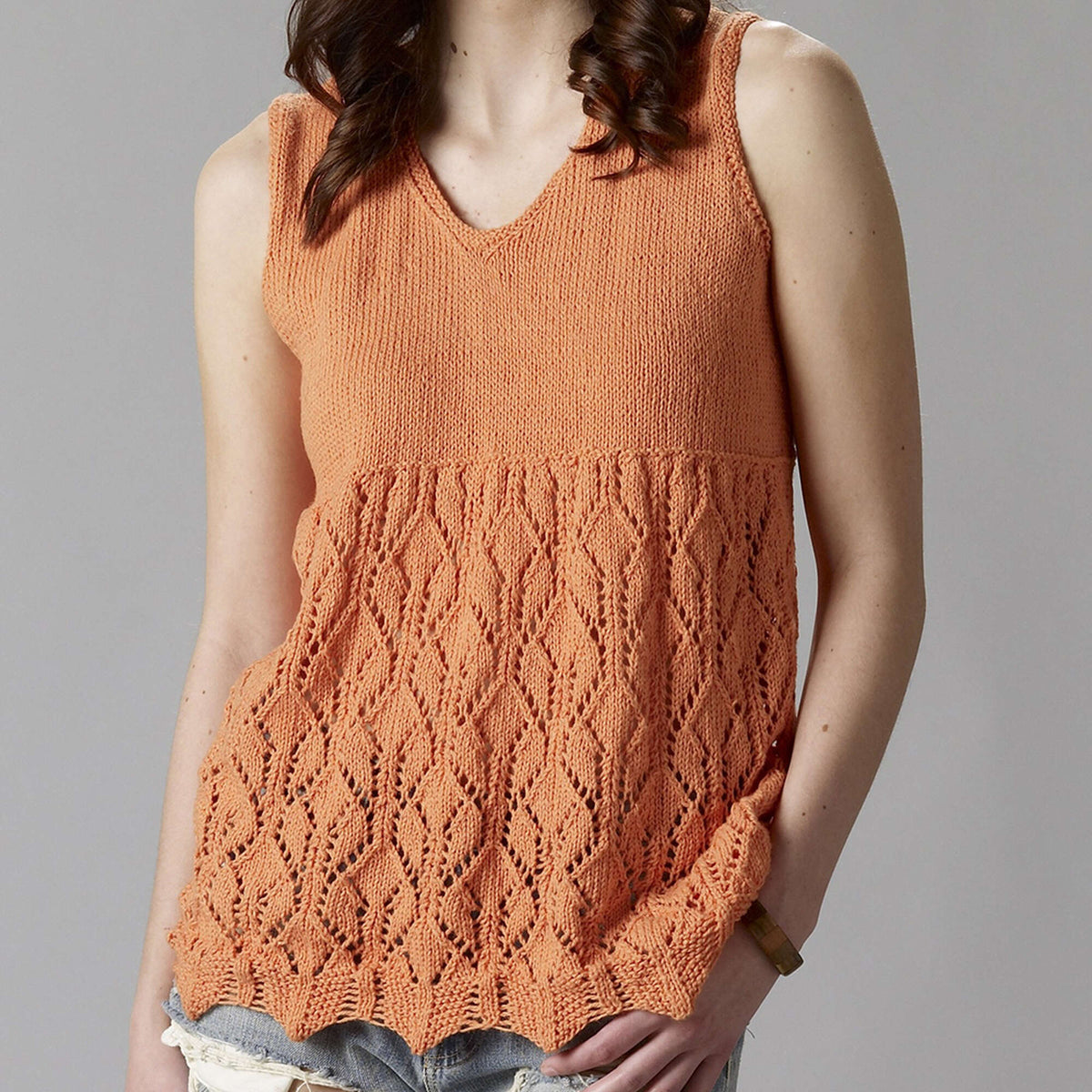 Knit Tunic made in Sugar Bush Cabot yarn