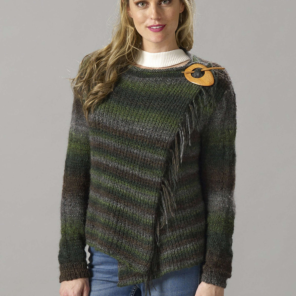 Knit Tunic made in Sugar Bush Motley yarn