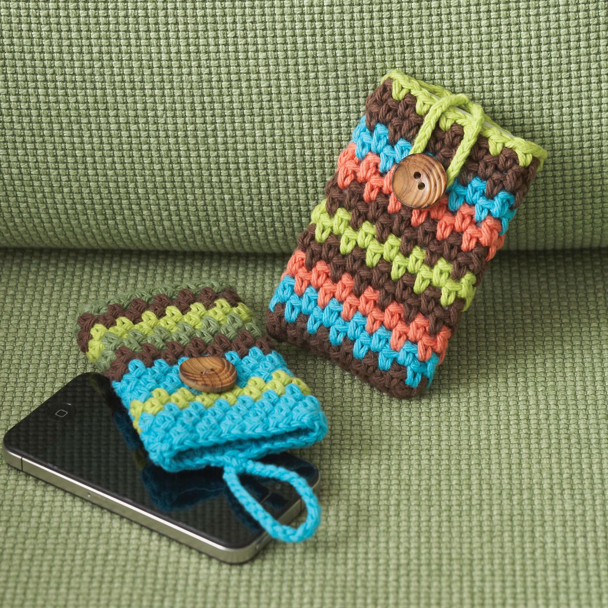 Free Lily Sugar'n Cream Mobile Phone Covers Crochet Pattern