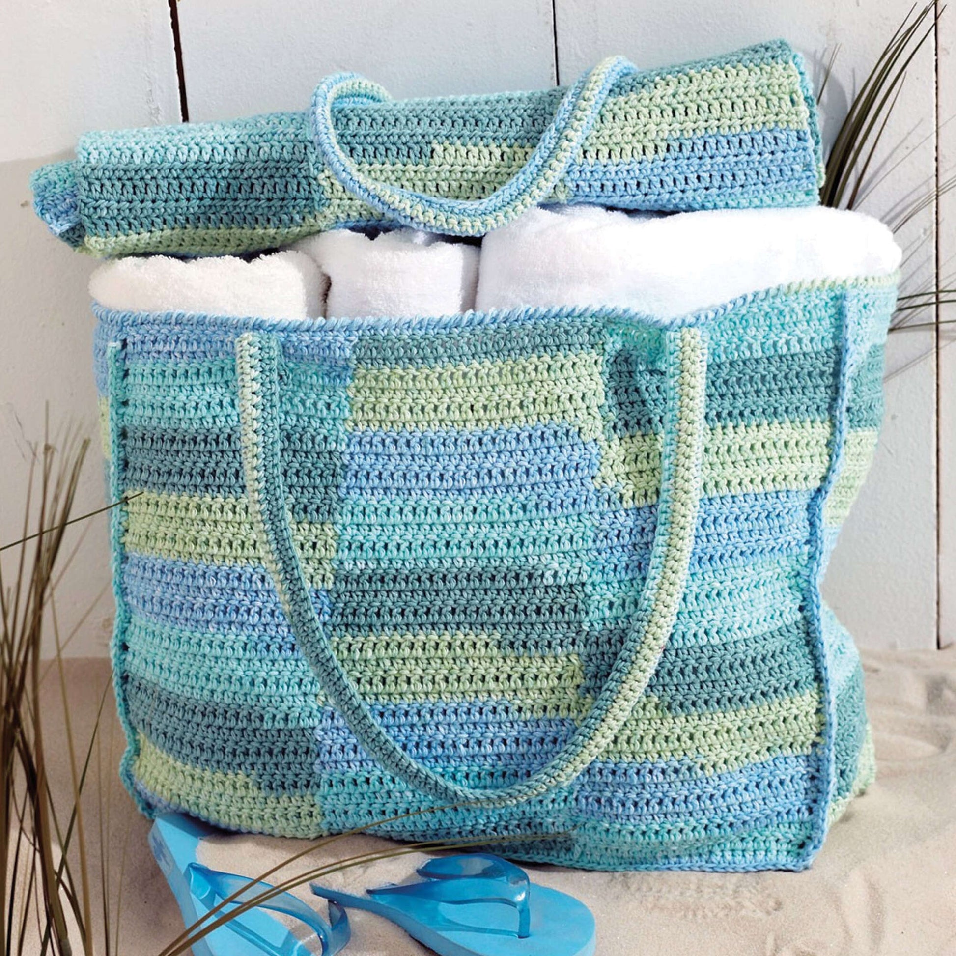 Free Lily Sugar'n Cream Beach Bag & Mat Crochet Pattern