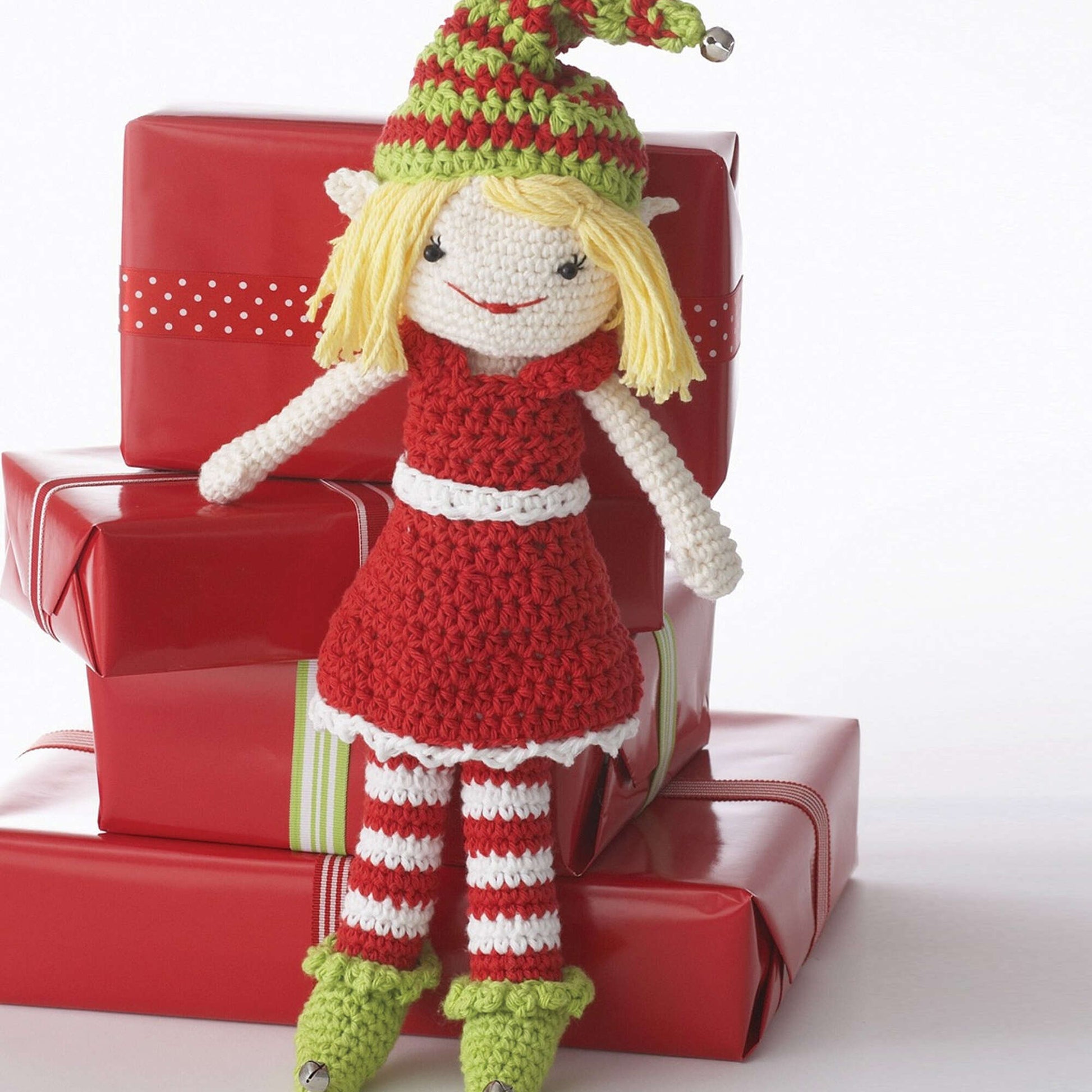 Free Lily Sugar 'n Cream Lily the Christmas Elf Doll Crochet Pattern