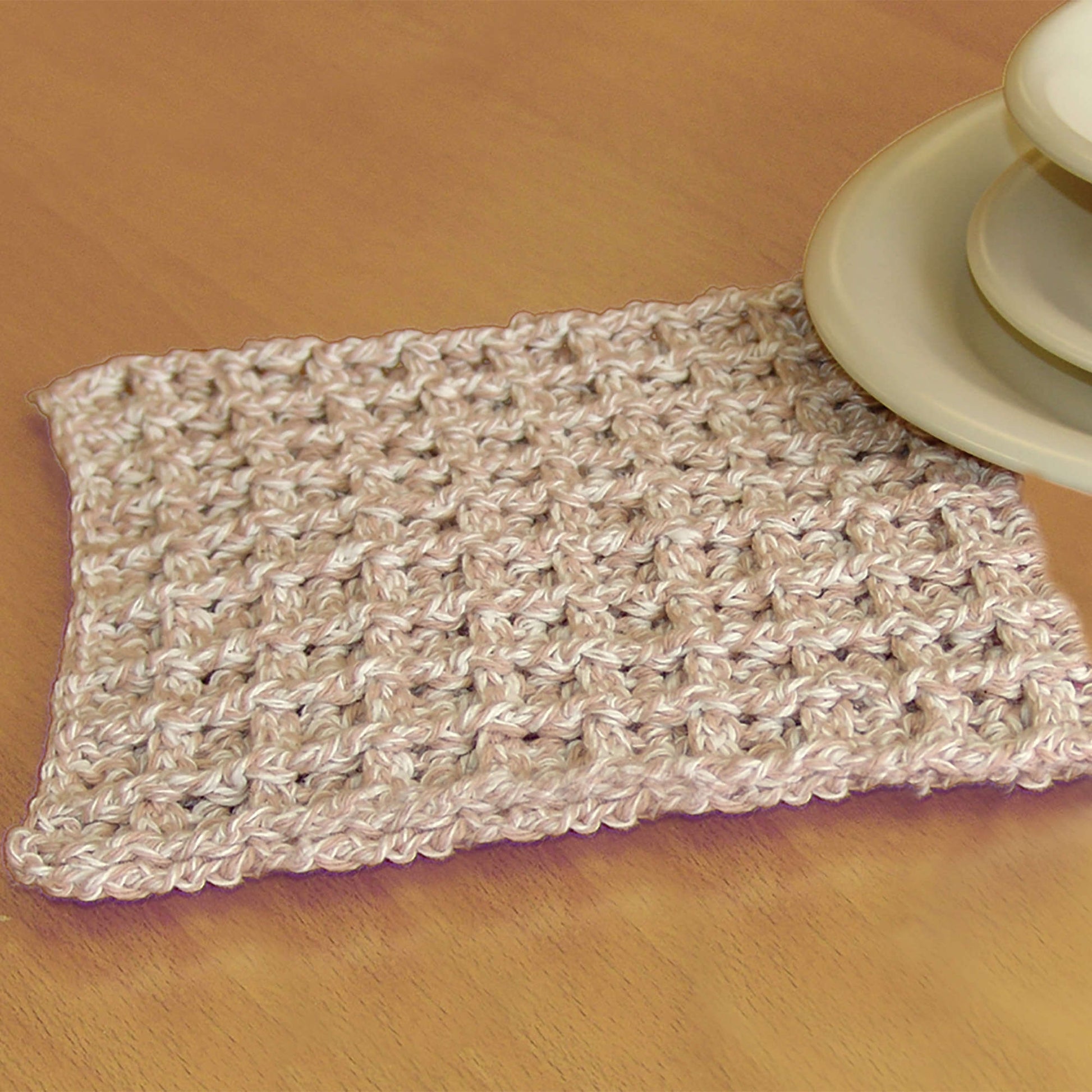 Free Lily Sugar'n Cream Waffle Crochet Dishcloth Pattern