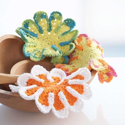 Lily Sugar'n Cream Chrysanthemum Dishcloth Crochet Crochet Dishcloth made in Lily Sugar'n Cream The Original yarn