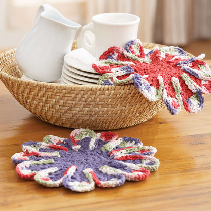 Lily Sugar'n Cream Chrysanthemum Dishcloth Crochet Single Size