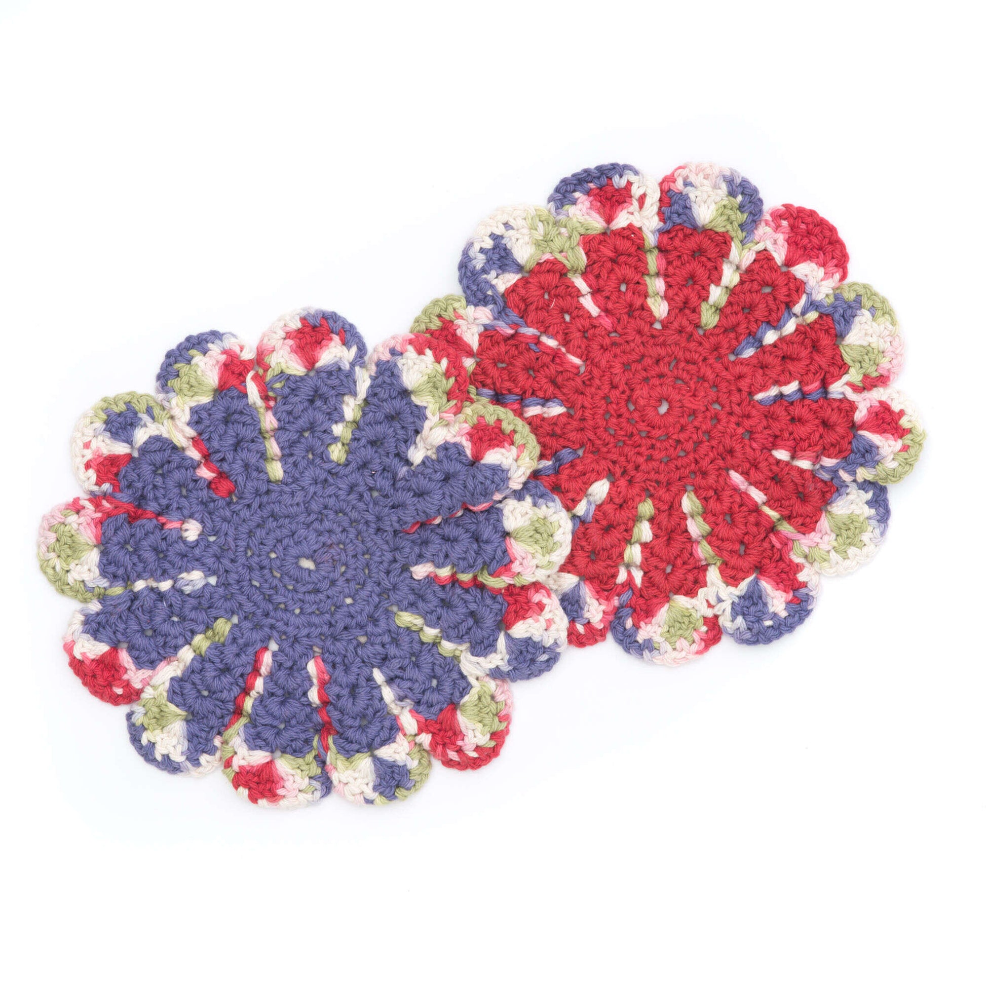Free Lily Sugar'n Cream Chrysanthemum Dishcloth Crochet Pattern