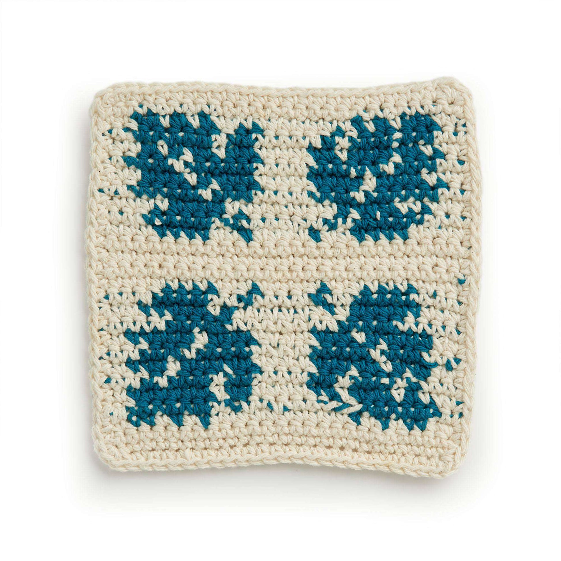 Free Lily Botanical Crochet Dishcloth Pattern