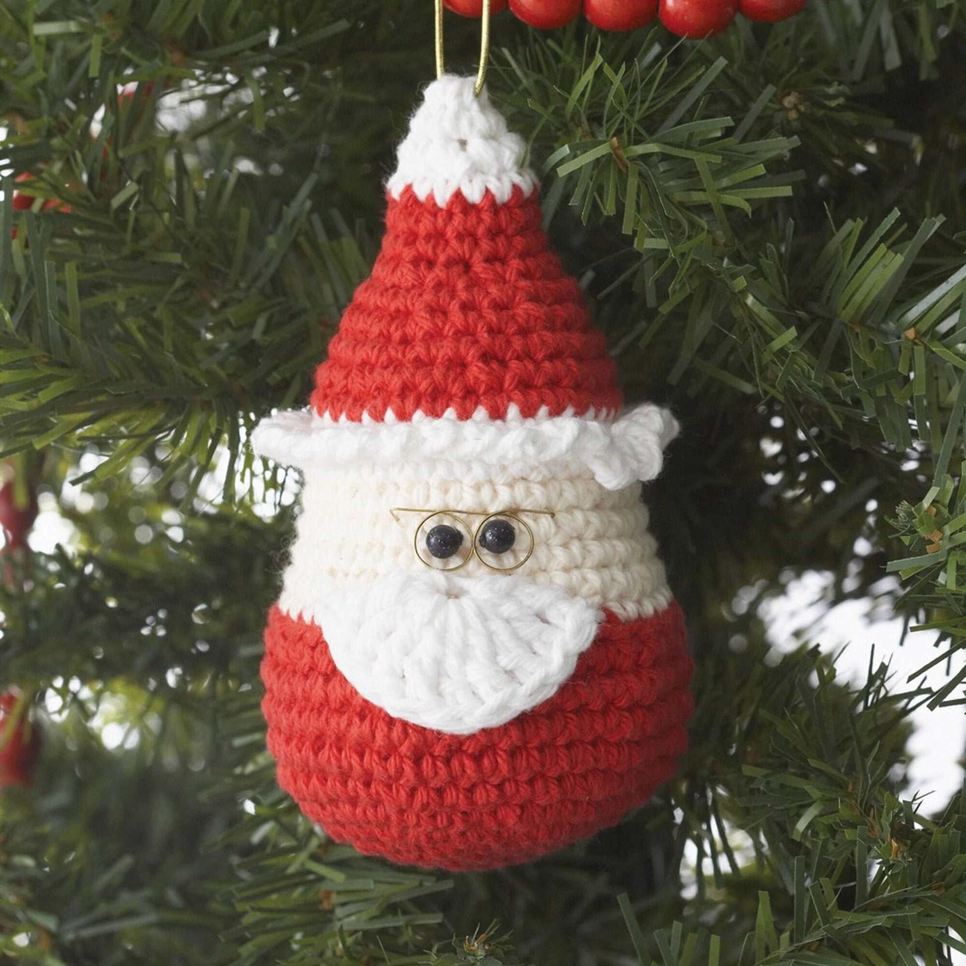 Free Lily Sugar'n Cream Crochet Santa Ornament Pattern