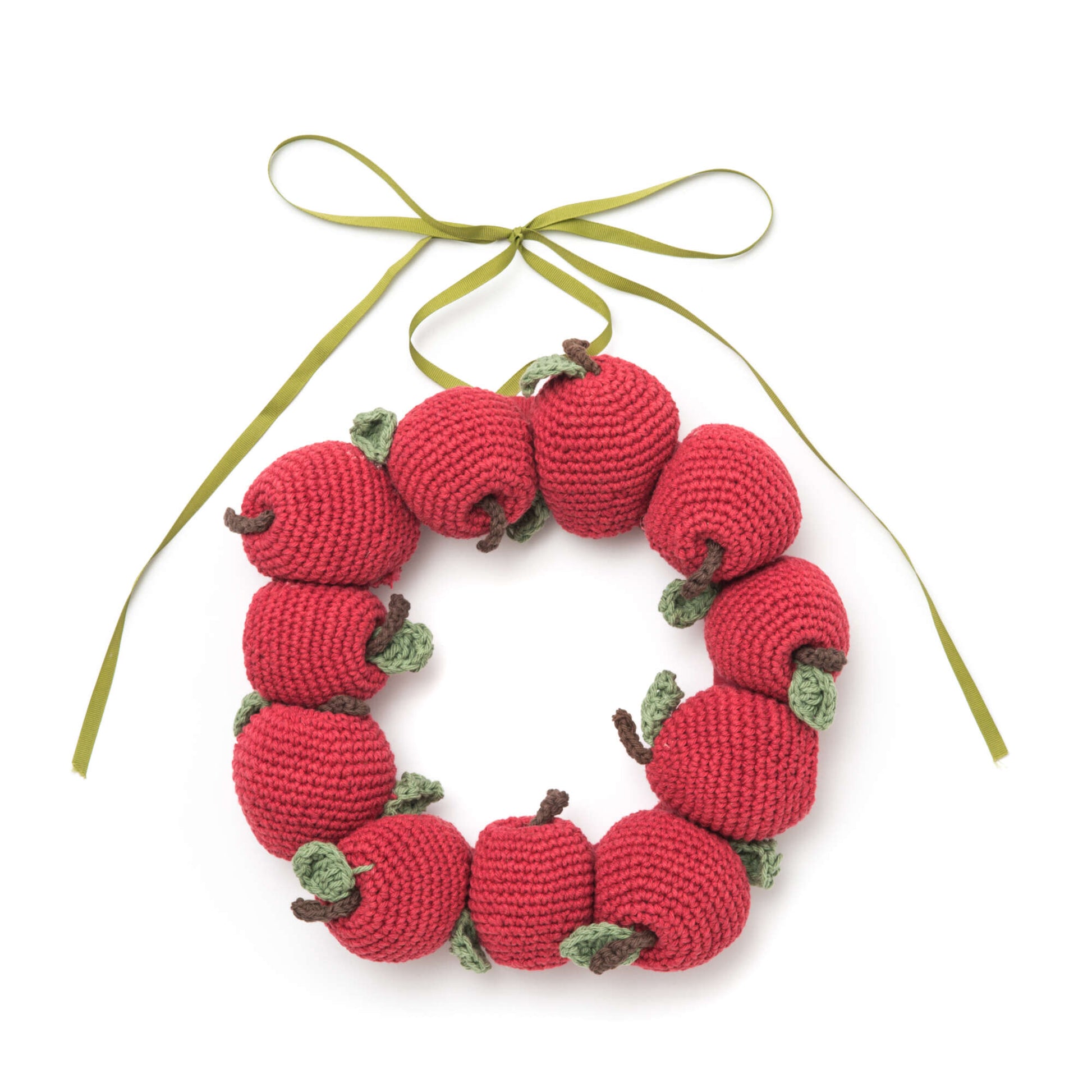 Free Lily Sugar'n Cream Apple Wreath Crochet Pattern