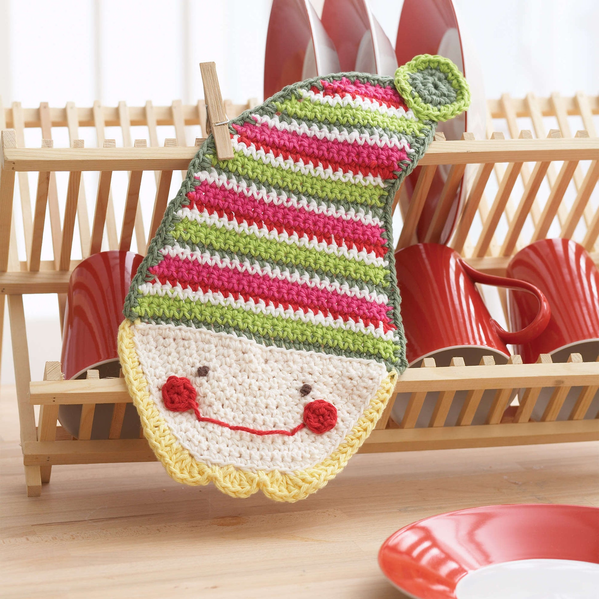 Free Lily Sugar'n Cream Elf Dishcloth Crochet Pattern