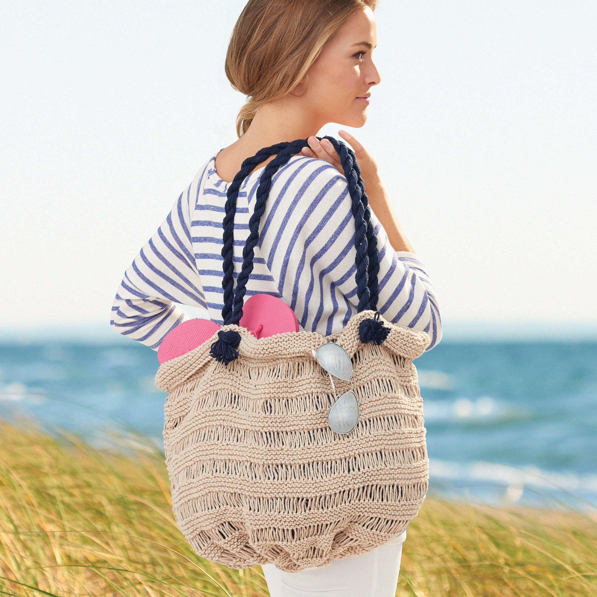 Free Lily Sugar'n Cream Sea Breeze Bag Knit Pattern