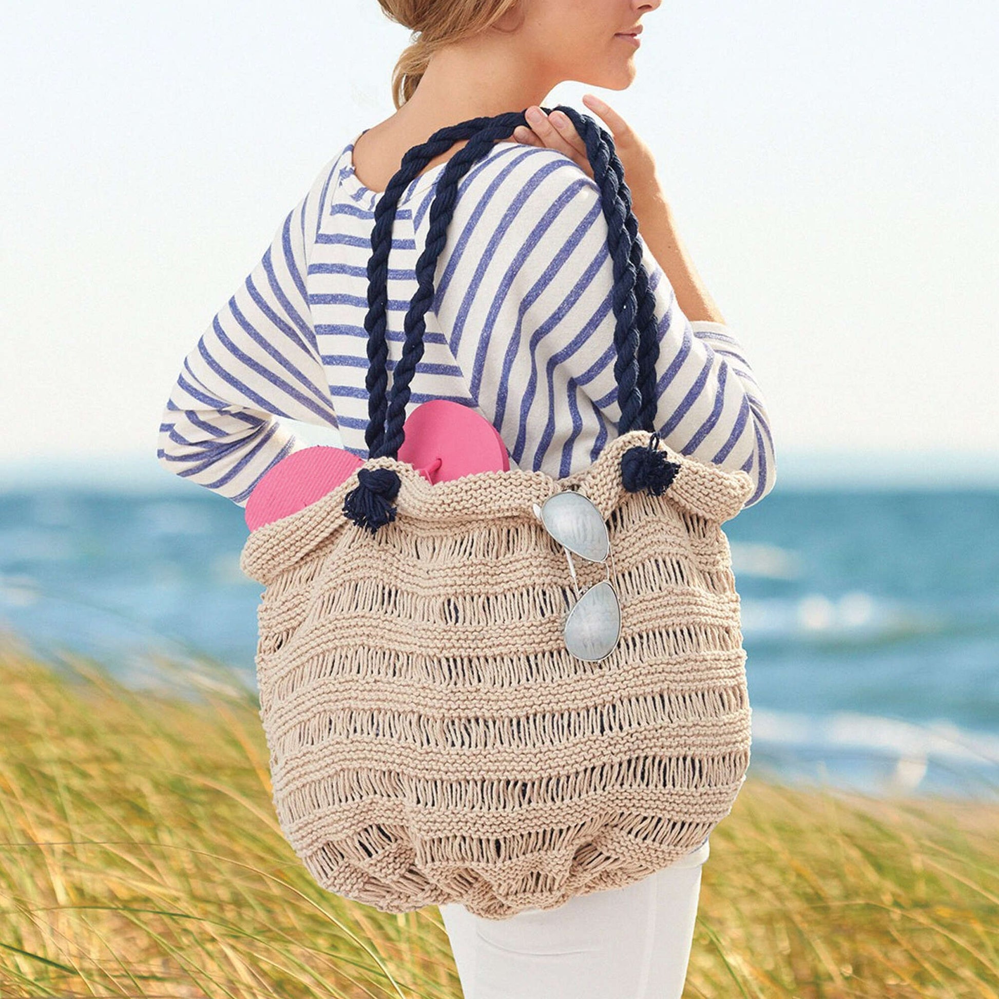 Free Lily Sugar'n Cream Sea Breeze Bag Knit Pattern