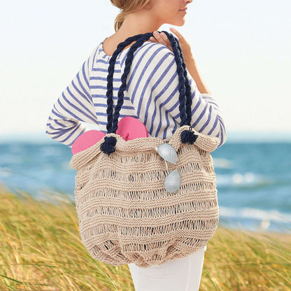 Lily Sugar'n Cream Sea Breeze Bag Knit Lily Sugar'n Cream Sea Breeze Bag Pattern Tutorial Image
