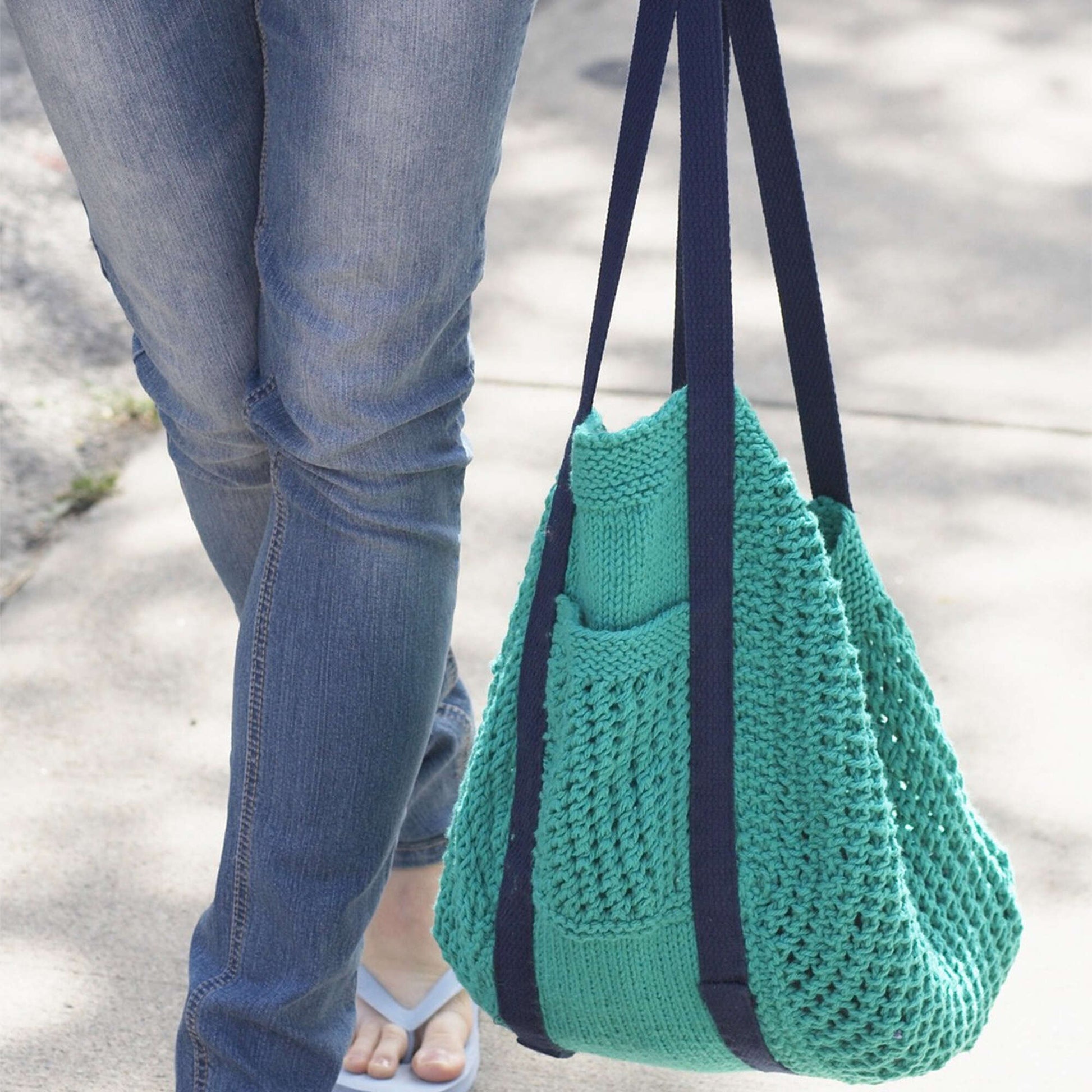 Free Lily Sugar'n Cream Go Green Market Bag Knit Pattern
