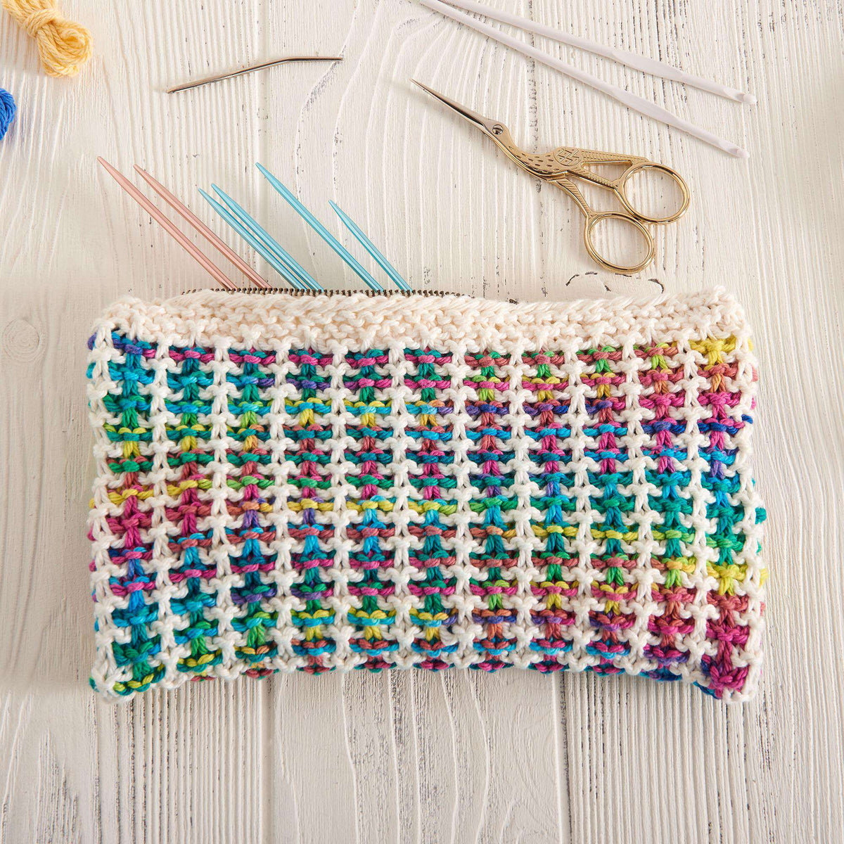 Knit Storage Case made in Lily Sugar'n Cream The Original yarn