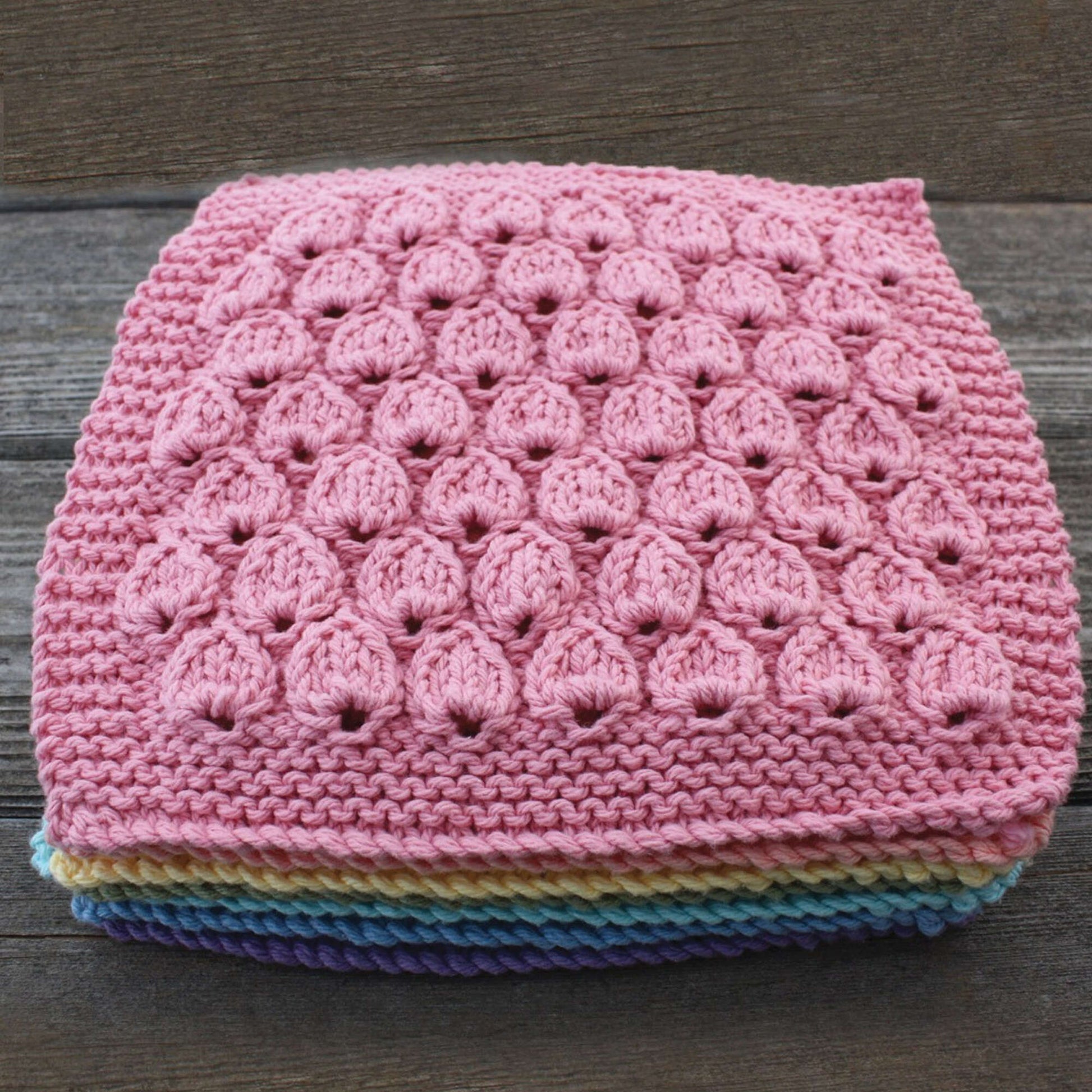 Free Lily Sugar'n Cream Raindrop Dishcloth Knit Pattern