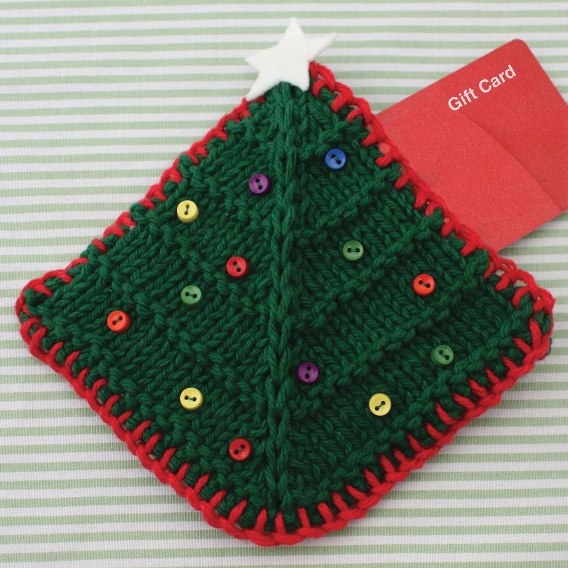 Free Lily Sugar'n Cream Christmas Tree Gift Card Cozy Knit Pattern