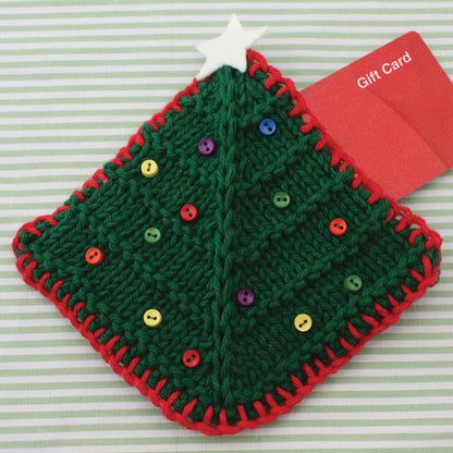 Lily Sugar'n Cream Christmas Tree Gift Card Cozy Knit Single Size