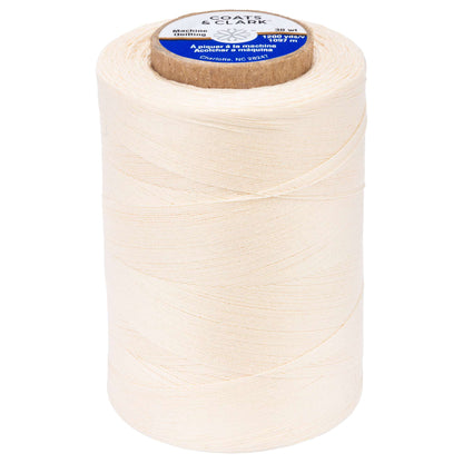 Coats & Clark Cotton Machine Quilting Thread (1200 Yards) Eggshell Cream