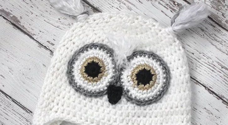 Image of Cute Crochet Snowy Owl Hat! thumbnail