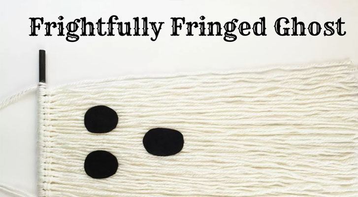 Image of Halloween Fringe Ghost Wall Hanging thumbnail