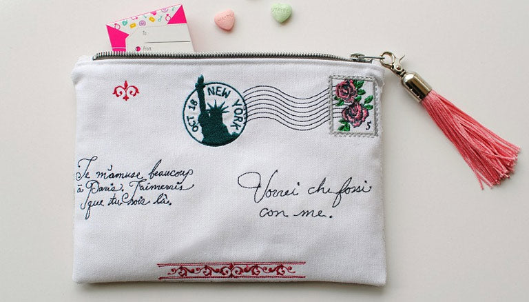 Image of DIY Embroidered Zipper Pouch thumbnail