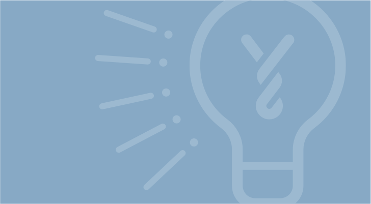 An illustrated lightbulb with the Yarnspirations logo