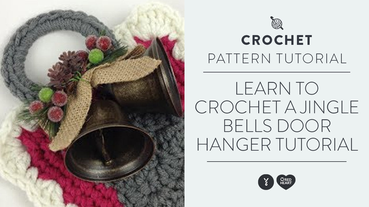 Image of Learn to Crochet a Jingle Bells Door Hanger Tutorial thumbnail