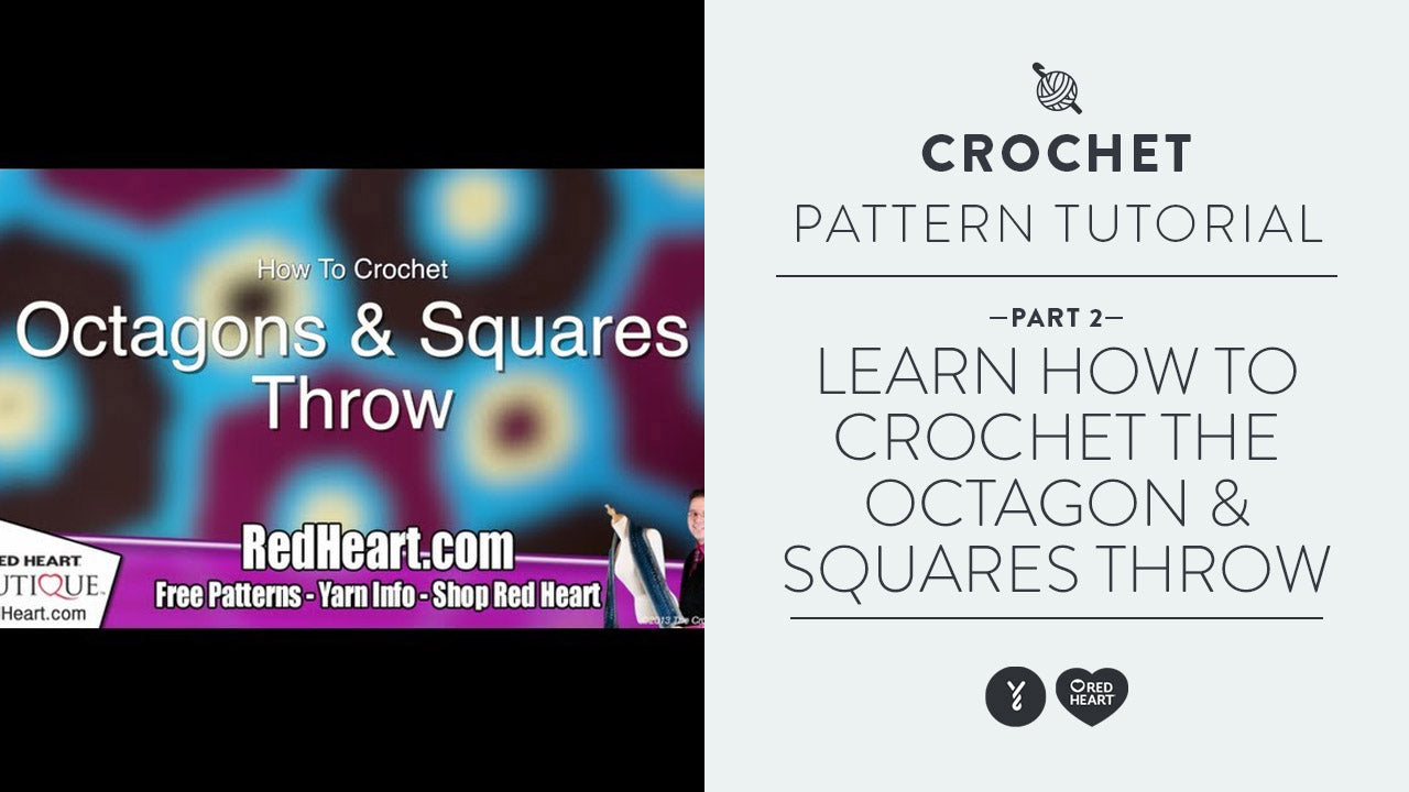 Image of Learn How to Crochet the Octagon & Squares Throw - Video 2 thumbnail