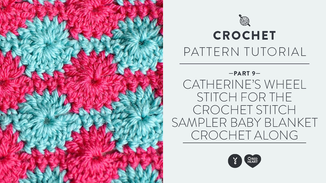 Image of Catherine's Wheel for the Crochet Stitch Sampler Baby Blanket Crochet Along thumbnail