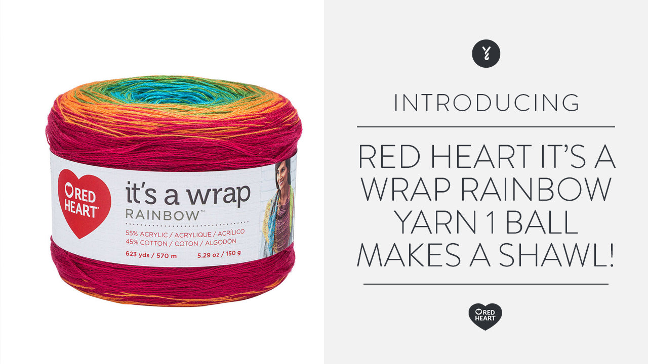 Image of Red Heart It's a Wrap Rainbow Yarn - 1 ball makes a shawl thumbnail