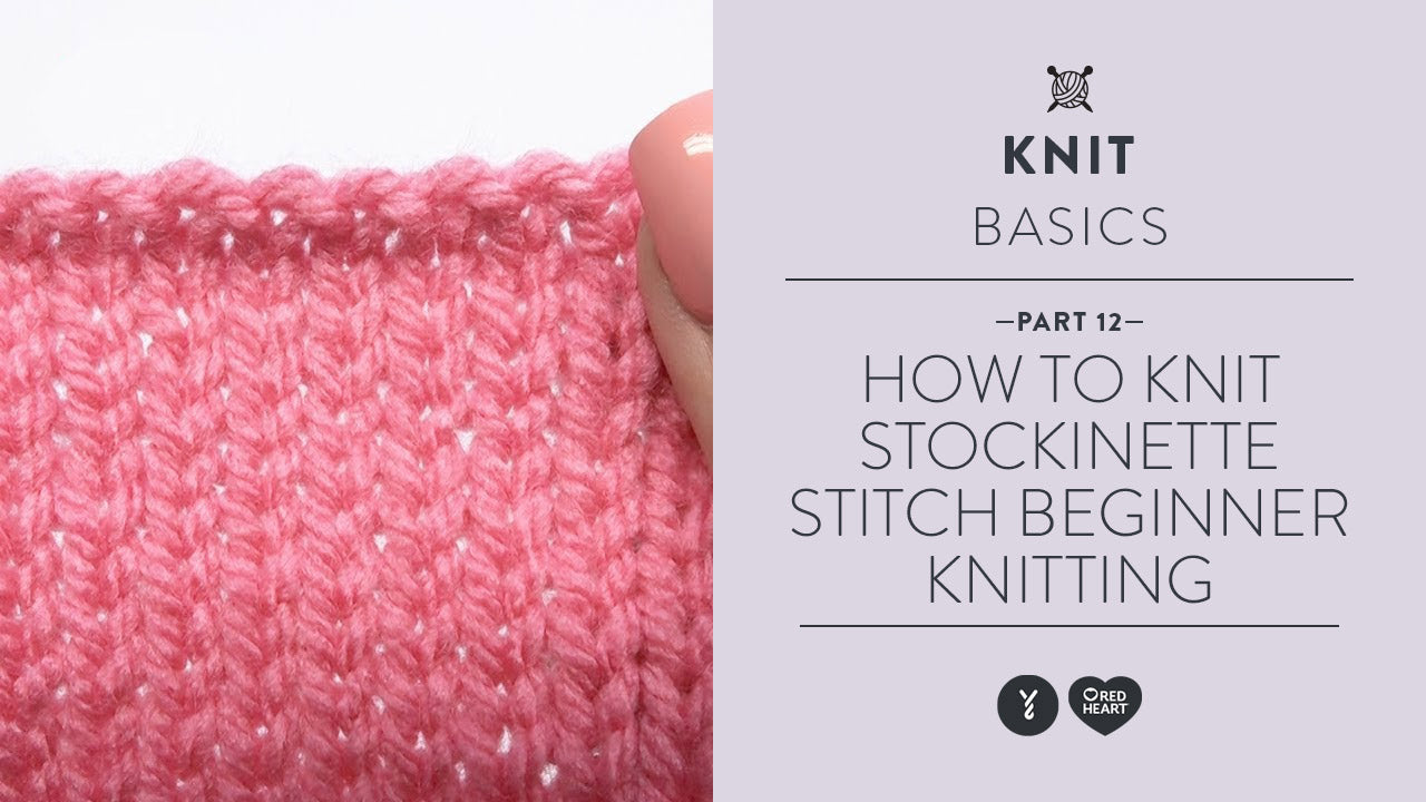 Image of How to Knit Stockinette Stitch - Beginner Knitting Teach Video 12 thumbnail