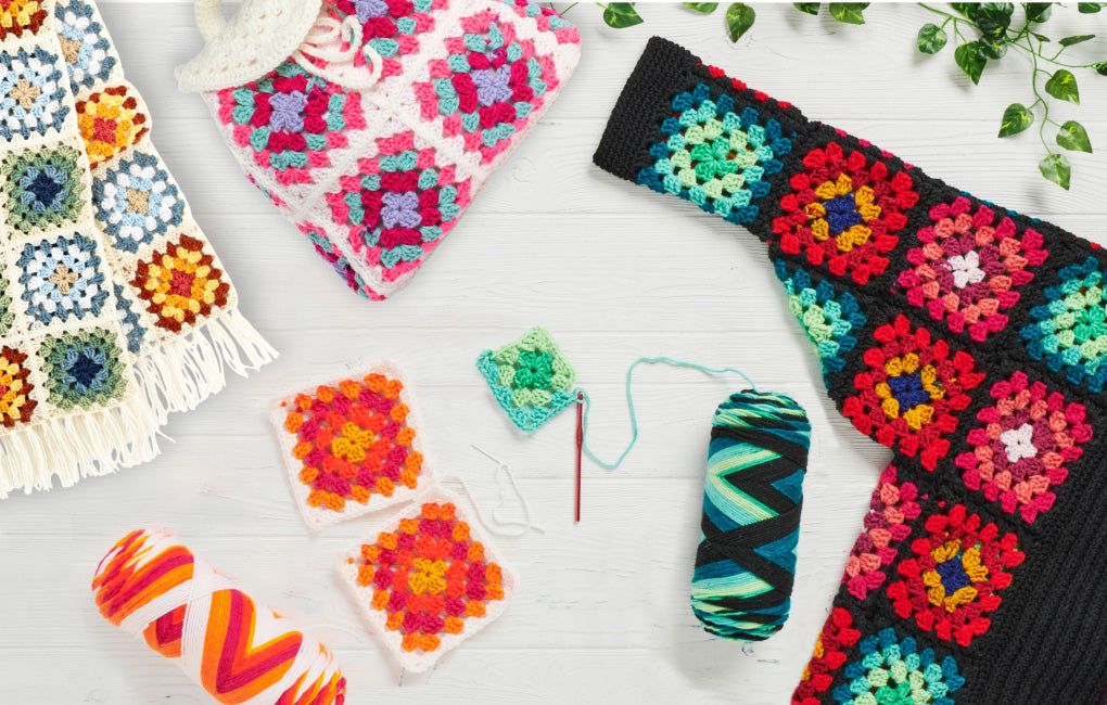 How to join a Red Heart All-In-One Granny Square