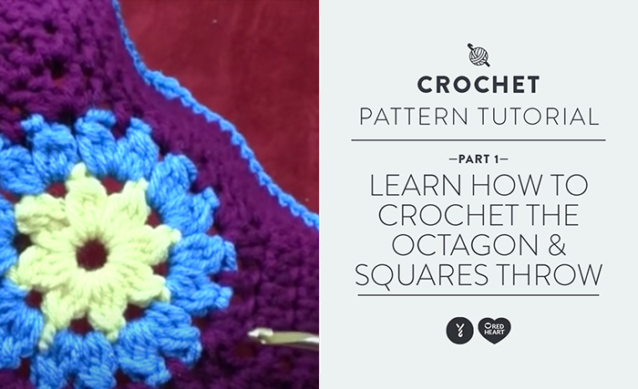Image of Learn How to Crochet the Octagon & Squares Throw - Video 1 thumbnail