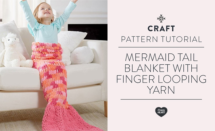 Image of Mermaid Tail Blanket with Finger Looping Yarn thumbnail
