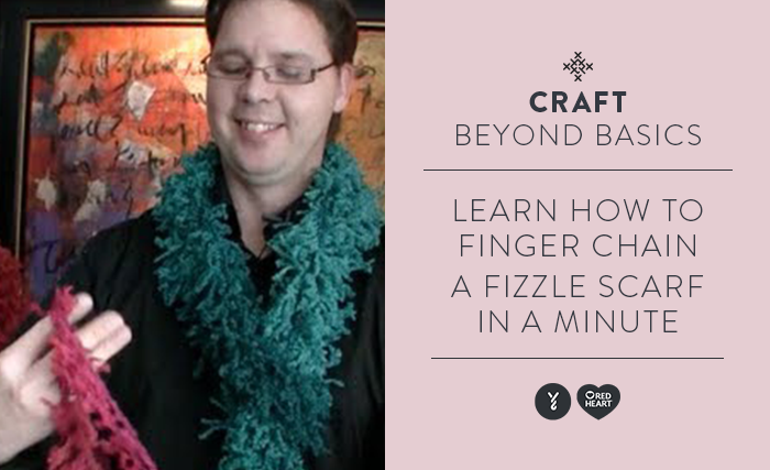 Image of Learn How to Finger Chain a Fizzle Scarf in A Minute thumbnail
