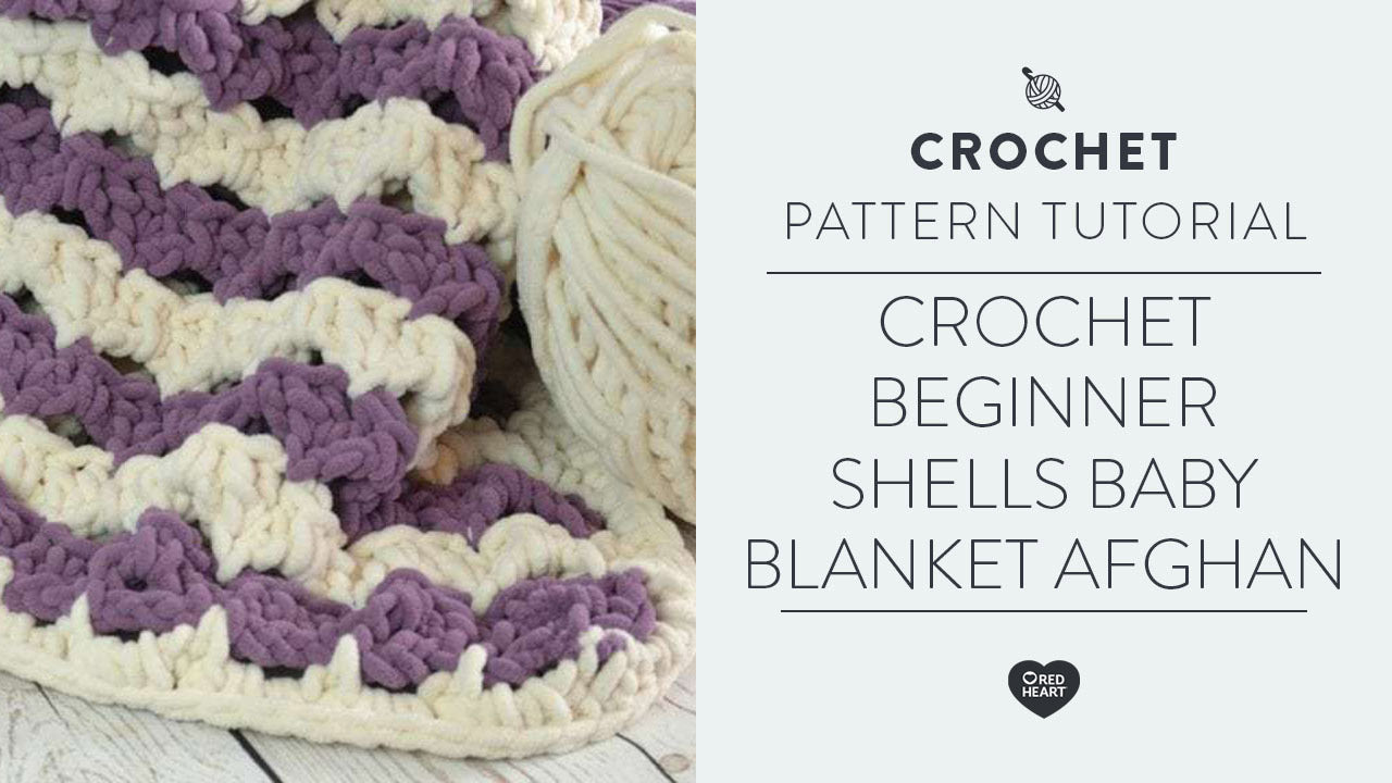 Image of Crochet Beginner Shells Baby Blanket Afghan thumbnail