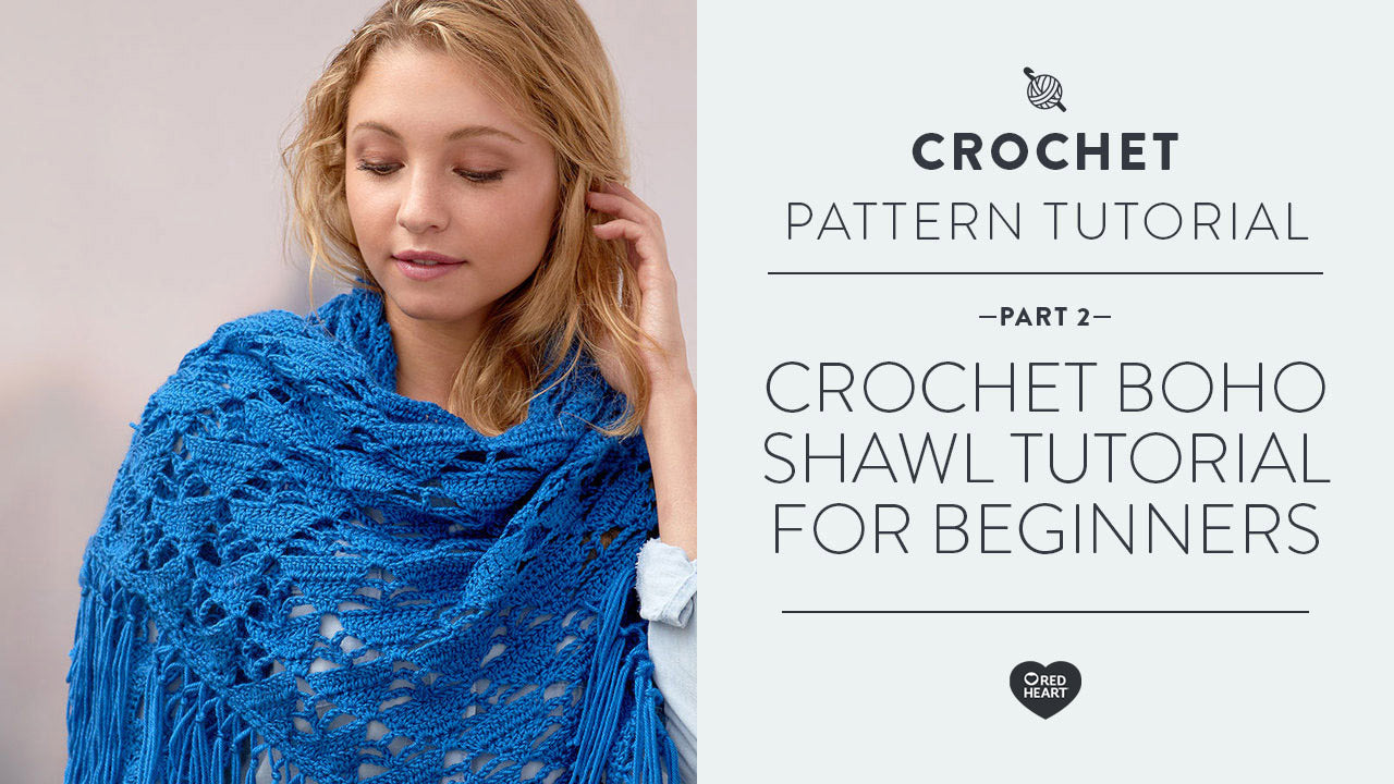 Image of Crochet Boho Shawl Tutorial for Beginners Part 2 of 2 thumbnail